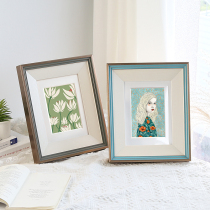 Swing table small photo frame 6 inch 8 inch 10 photo frame mirror frame simple Nordic wind book room Living-room Decoration Swing baby frame