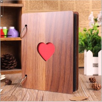 Wooden diy handmade photo album Sticky couple homemade album photo album book creative birthday gift