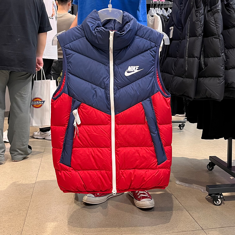 nike耐克男子背心冬季新款运动防风保暖休闲羽绒马甲dv0757