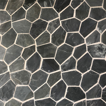 Ice crack mesh floor tiles Mosaic Natural bluestone board rusty stone courtyard Non-slip yard Indoor exterior wall brick Garden