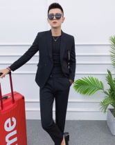 Autumn and winter casual suit mens jacket Korean trend slim handsome suit suit suit suit Korean temperament British two-piece set