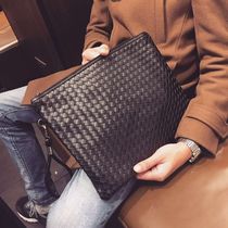 2018 New Mens Handbag Korean Tide Big Hand Woven Fashion Mens Bag Casual Handbag