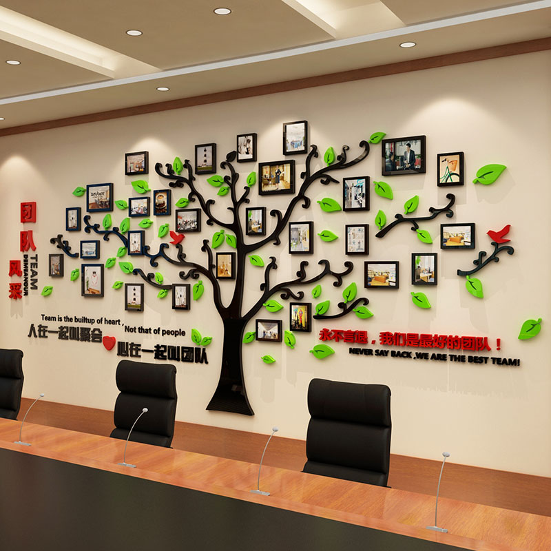 team acrylic 3d wall sticker corporate wall sticker company culture