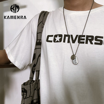 ins European and American trendy brand necklace mens personality retro lightning pendant womens hiphop hip-hop street titanium steel pendant