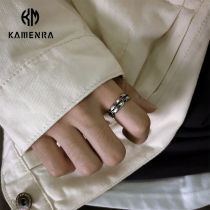 ins European and American retro hip-hop ring Male personality creative blade ring female index finger tail ring titanium steel trend jewelry