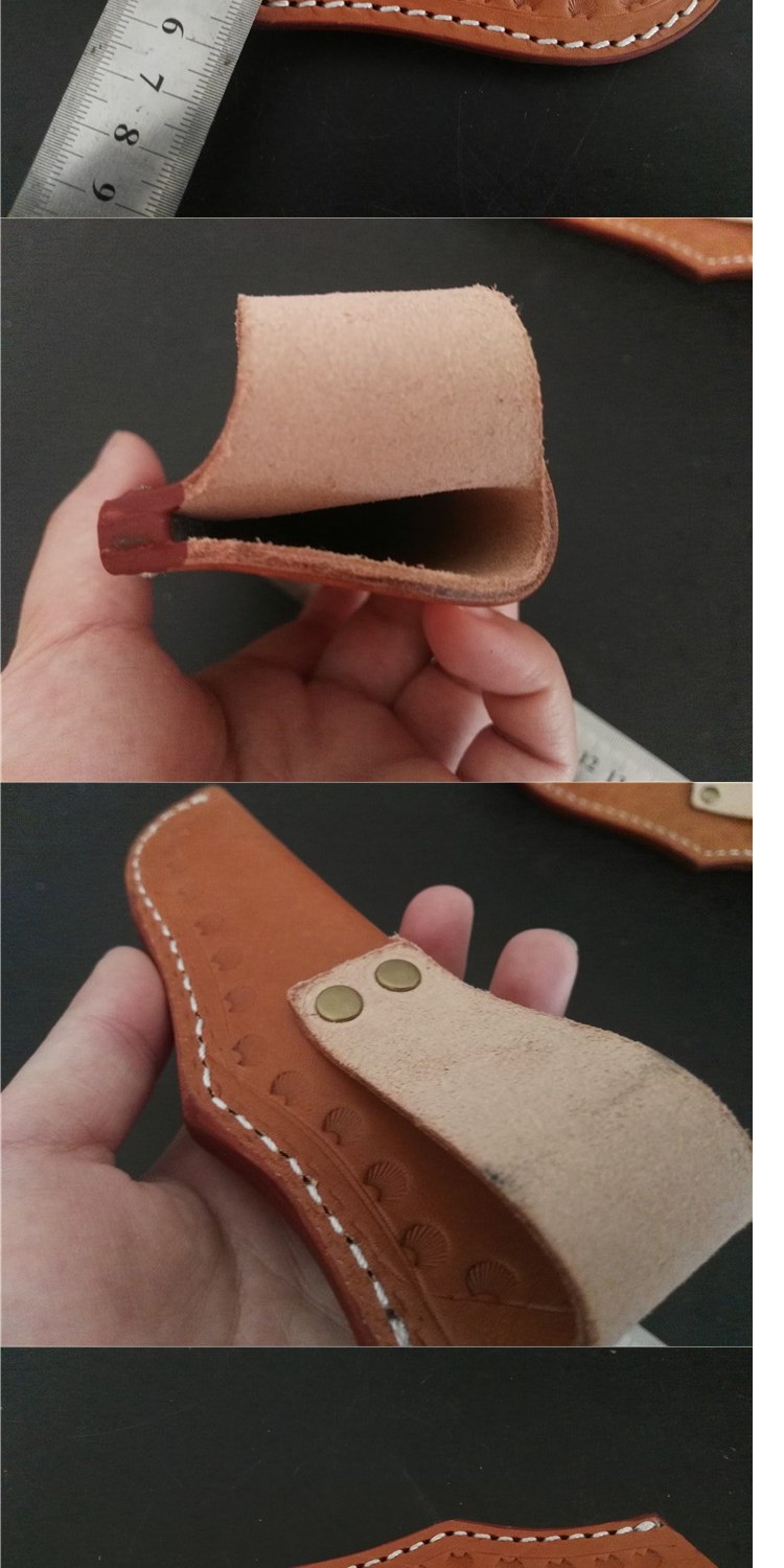 户外diy刀具真皮套配件 刀鞘 真牛皮套量大定做 北欧直刀库