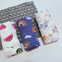 Summer new baby gauze scarves with bamboo cotton bath towels Baby cuddled blanket Blanket Rainbow Watermelon Blanket Double