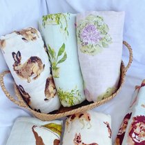 Grapefruit foreign trade newborns gauze scarves with bamboo cotton double layer cover blanket baby bath towels Active printing