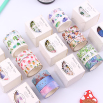 Good table friend * boxed floral pattern hand tent tape split cane material and paper sticker diy decorative tape