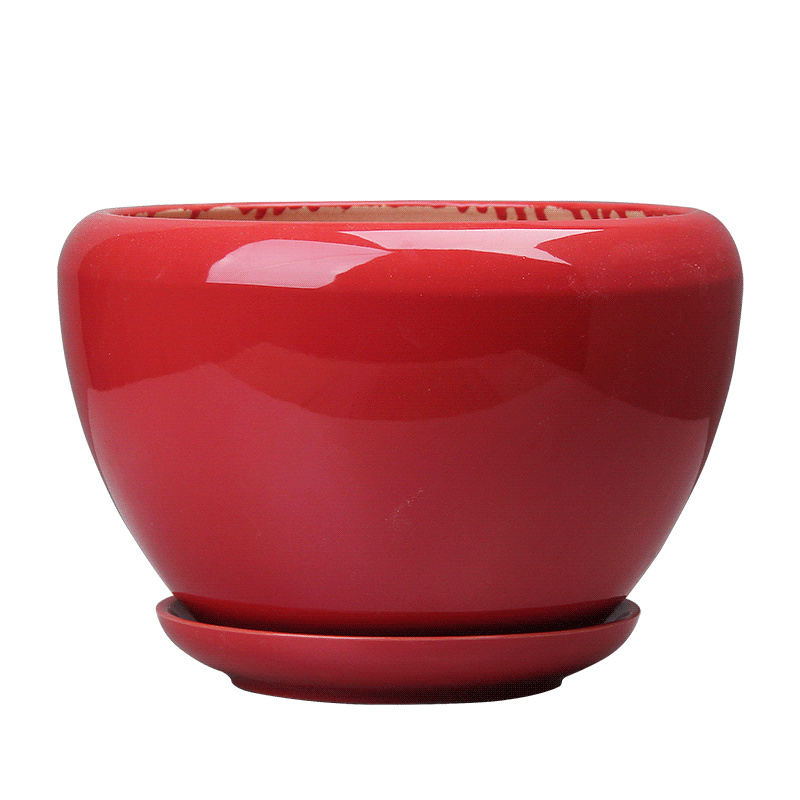 Large red ceramic pots personalized home office balcony flowerpot gardening pots festive ceramic pots shipping Large red ceramic pots personalized home office balcony flowerpot gardening pots festive ceramic pots shipping