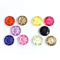 Coral velvet pajamas button crystal button sweater color button childrens coat DIY White Transparent button womens coat