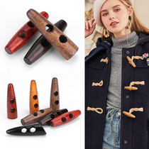 Buckle Subwooded Large Cloakhorn Buckle Woman BIG COAT BUTTON JACKET SWEATER BAG PACKAGE DECORATION ACCESSORIES COTTON ROPE WOOD BUTTON