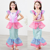 Mermaid Princess Dress 2 years old 3 summer 4 dress 5 clothes 6 show 7 children and girls little girl clothing 8 skirts