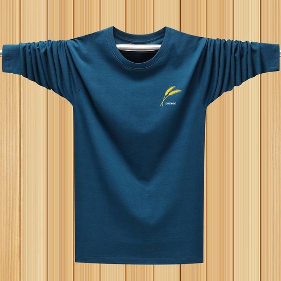 Spring and autumn thin base shirt for men's long-sleeved T-shirt round neck loose top trendy fat man autumn clothes plus fattening
Spring and autumn thin base shirt for men's long-sleeved T-shirt round neck loose top trendy fat man autumn clothes plus fattening