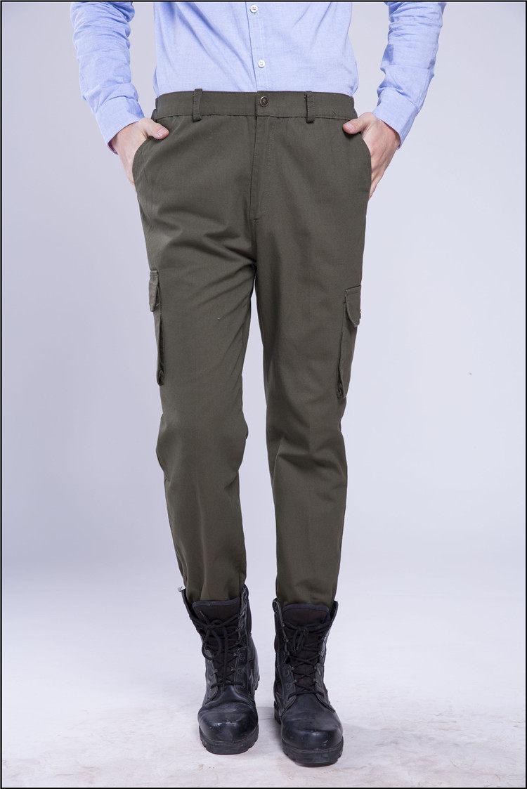 厚款男士多口袋工装裤纯棉电焊汽修劳保工作服裤子户外休闲裤