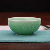 Bowl Ceramic Rice Rice Bowls Dragon Springs Green Porcelain Bowls Suit Creative Microwave tableware 4 25 inches