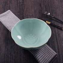 Home Green Porcelain 8 Inch Soup Bowl Noodles Bowl Ceramic Large Number Bowl Microwave Cutlery Cutlery Cutlery Noodle Bowl Soup Powder Bowl Chinese noodles