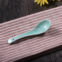 Green China Blue Porcelain Glazed Broth Spoon Spoon Spoon Spoon Spoon Rice Spoon For Soup Spoon Can Microwave Pendulum Table Hotel
