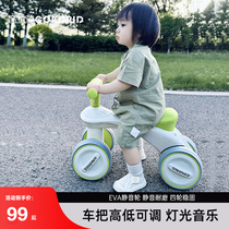Childrens balance car 1 to 3-6 years old child without pedals toddler anti-rollover four-wheel toddler sliding car
