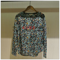 18 Autumn and winter France AIGLE AIGLE women counter CAMOLY round neck flower long sleeve shirt H7946