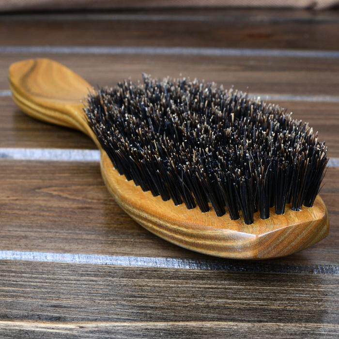 野猪鬃毛梳子猪鬃梳防静电脱发顺发梳猪毛绿檀木梳子按摩保健梳子