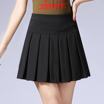 Pleated skirt A-line skirt short skirt womens 2020 spring and summer new high waist Korean version wild large size black skirt skirt