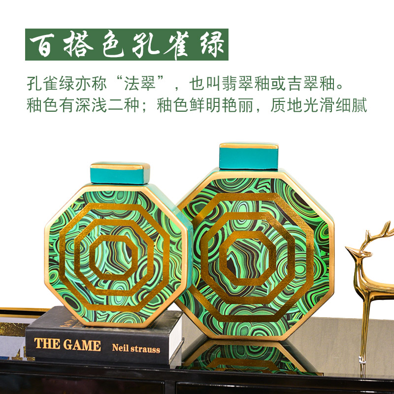 New Chinese style light key-2 luxury ceramic vase furnishing articles wine cabinet decoration American TV ark, porch creative furnishing articles household act the role ofing is tasted