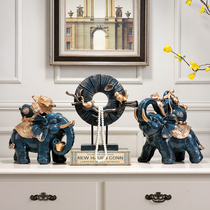 European living room home decorations Housewarming gifts Feng Shui lucky elephant decoration Modern entrance wine cabinet ornaments
