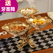 European fruit plate High-grade luxury fruit plate Tissue box ashtray set Creative living room decoration housewarming gift