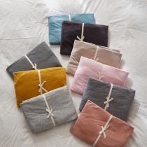 Knitted cotton pure colour double bed Bamboo Hat single sheet Pure Cotton Linen Color Full Cotton Single Bed Hood Single Pint Geranium