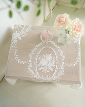 French retro flower lace mat Korean Photo base tablecloth solid wood bedside table side a few dust cover cloth