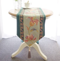 New Chinese light and luxurious embroidery table tea table Cloth Art Table Flag TV Cabinet cover towels Guan Guan Fighting Cabinet Table Cloth Cushion