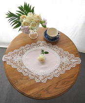 French court lace mat European embroidery rose small tablecloth bedside table scarf vase table lamp decorative mat A- 20