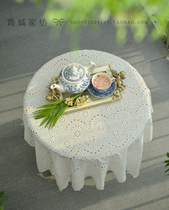 Qingcheng home textile lace tablecloth Nordic ins style household table cloth table cloth round table tablecloth white tablecloth