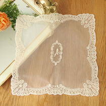Qingcheng home textile exquisite Romantic square decorative lace coaster vase vase table mat French tea set towel A- 25