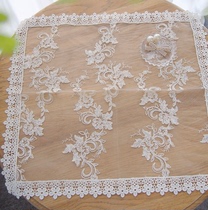 Han-style princess lace small cover towel method small fresh anti-scraping cushion bed head cabinet dust-proof decoration cushion turquoise home textile