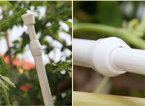 The company out of Japans original single telescopic rod curtain rod half curtain rod door curtain rod shower rod rising Rod White