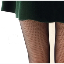 Japanese beny seamless one anti-hook Silk three-dimensional small mesh sexy leggings pantyhose black stockings mesh stockings