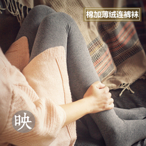 PB800D autumn and winter thin velvet plus velvet pinstripe thin striped micro-press pantyhose thin leg warm leggings stockings