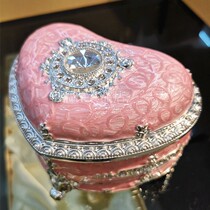 Russian jewelry box enamel color Tin Princess European style Korean court retro jewelry storage box jewelry ring box