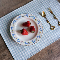 New products Japanese style zakka cloth art cotton rectangular hand for western dining mat cloth napkins with a double layer of the same color