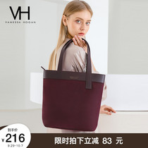 VH womens bag New Fashion simple canvas bucket bag personality trend college students class school bag commuter tote bag