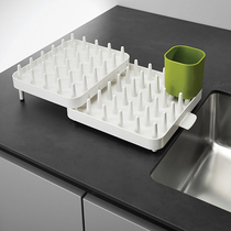 UK imported Joseph kitchen sink double plastic asphalt frame adjustable bowl chopstick reception shelf