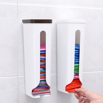 Japan imported kitchen creative garbage bag wall hung plastic bag shopping bag deposit box extraction box