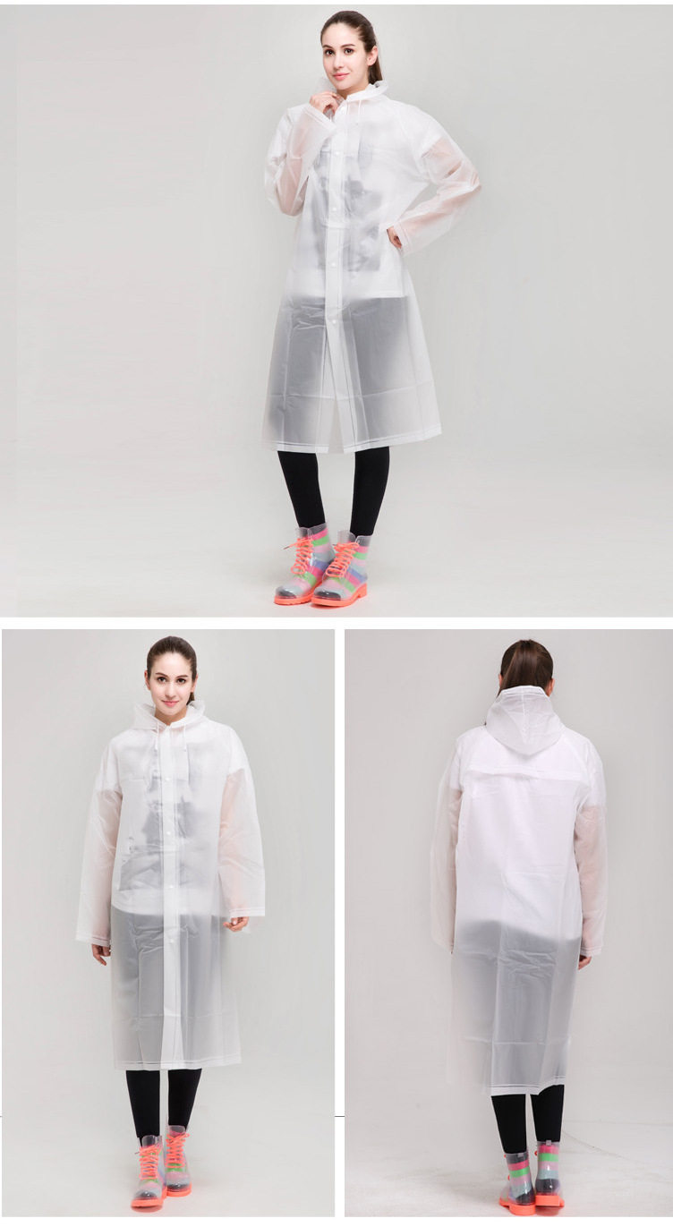户外eva18丝半透明韩版成人雨衣女士长款时尚雨披环保无气味风衣