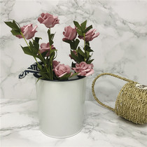 Eurostyle Easy Tin Wake Bucket Shop Window Flower shop Dried Flowers Fake buckets Home Decorative Flowers Bucket Flower Pots Flower casks