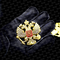 Soviet-Russian double-headed eagle badge brooch