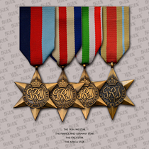 The Eastern Front reproduces the British Second Station 1939-1945 Italian Medal African Franco-German Star Medal