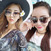 2021 new fashion Korean sun glasses female trend personality sunglasses round face big face retro polarized glasses driving