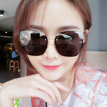 2021 New polarized sunglasses female Korean version of tide round face anti ultraviolet Net red sun glasses big frame glasses star model